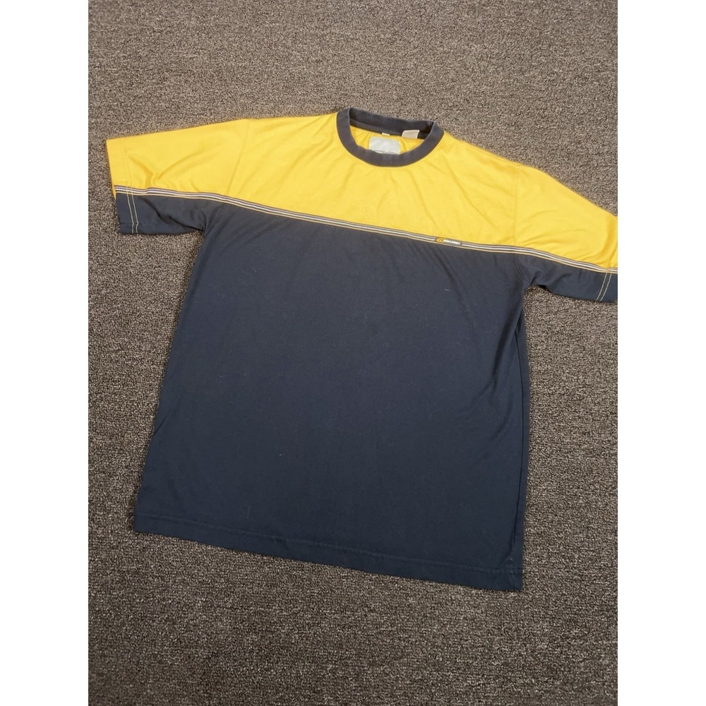VTG Point Zero Stripe T-Shirt Mens Large Y2K Streetwear Colorblock Skater